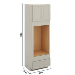 J&K Pebble B6 Double Oven w/One (1) Bottom Drawer 30" W x 96" H x 27" D