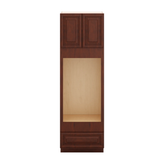 J&K Mahogany J5 Double Oven w/One (1) Bottom Drawer 30" W x 96" H x 27" D