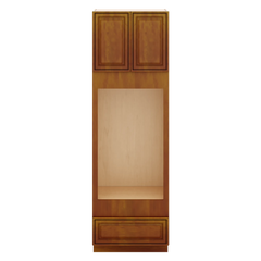 J&K Mocha Glazed K10 Double Oven w/One (1) Bottom Drawer 30" W x 96" H x 27" D