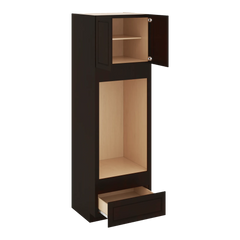 J&K Espresso K8 Double Oven w/One (1) Bottom Drawer 30" W x 96" H x 27" D