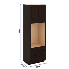 J&K Espresso K8 Single Oven w/Two (2) Bottom Drawers 30" W x 96" H x 27" D