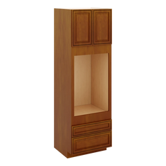 J&K Mocha Glazed K10 Single Oven w/Two (2) Bottom Drawers 30" W x 96" H x 27" D