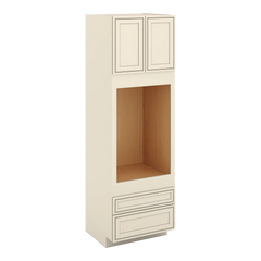 J&K Pearl Glazed H9 Single Oven w/Two (2) Bottom Drawers 30" W x 96" H x 27" D