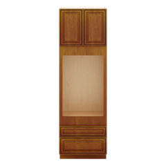 J&K Mocha Glazed K10 Single Oven w/Two (2) Bottom Drawers 30" W x 96" H x 27" D
