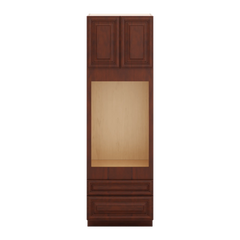 J&K Mahogany J5 Single Oven w/Two (2) Bottom Drawers 30" W x 96" H x 27" D