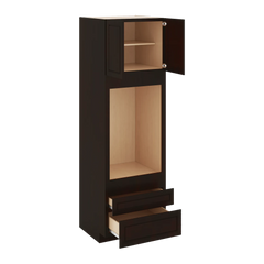 J&K Espresso K8 Single Oven w/Two (2) Bottom Drawers 30" W x 96" H x 27" D