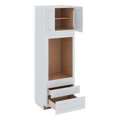 J&K White Shaker S8 Single Oven w/Two (2) Bottom Drawers 30" W x 96" H x 27" D