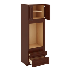 J&K Mahogany J5 Single Oven w/Two (2) Bottom Drawers 30" W x 96" H x 27" D