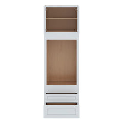 J&K White Shaker S8 Single Oven w/Two (2) Bottom Drawers 30" W x 96" H x 27" D