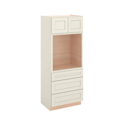Modernform Cabinet Slim Dove White 33" W X 84" H X 24" D Oven Cabinet With 3 Drawers