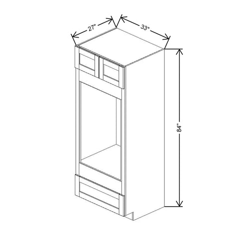 J&K Creme Glazed A7 Double Oven w/One (1) Bottom Drawer 33" W x 84" H x 27" D