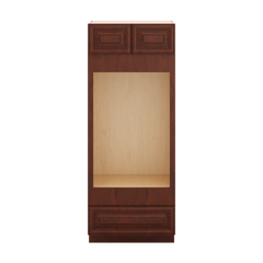J&K Mahogany J5 Double Oven w/One (1) Bottom Drawer 33" W x 84" H x 27" D