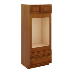 J&K Mocha Glazed K10 Single Oven w/Two (2) Bottom Drawers 33" W x 84" H x 27" D