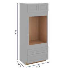 J&K Castle Grey S5 Single Oven w/Two (2) Bottom Drawers 33" W x 84" H x 27" D