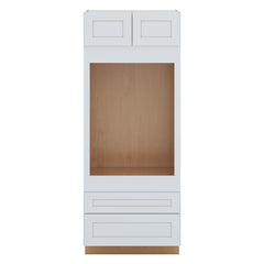 J&K White Shaker S8 Single Oven w/Two (2) Bottom Drawers 33" W x 84" H x 27" D