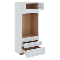 J&K White Shaker S8 Single Oven w/Two (2) Bottom Drawers 33" W x 84" H x 27" D