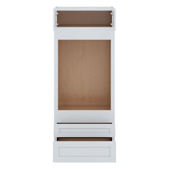 J&K White Shaker S8 Single Oven w/Two (2) Bottom Drawers 33" W x 84" H x 27" D