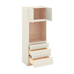 Modernform Cabinet Slim Dove White 33" W X 90" H X 24" D Oven Cabinet With 3 Drawers