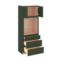 Modernform Cabinet Slim Sage Green 33" W X 90" H X 24" D Oven Cabinet With 3 Drawers