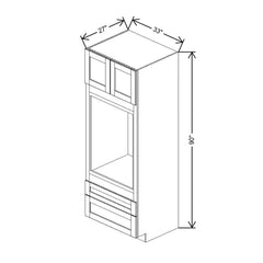 J&K Almond S2 Single Oven w/Two (2) Bottom Drawers 33" W x 90" H x 27" D