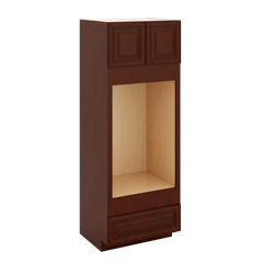 J&K Mahogany J5 Double Oven w/One (1) Bottom Drawer 33" W x 90" H x 27" D