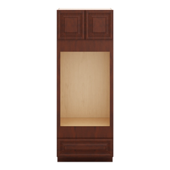 J&K Mahogany J5 Double Oven w/One (1) Bottom Drawer 33" W x 90" H x 27" D