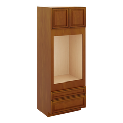 J&K Mocha Glazed K10 Single Oven w/Two (2) Bottom Drawers 33" W x 90" H x 27" D