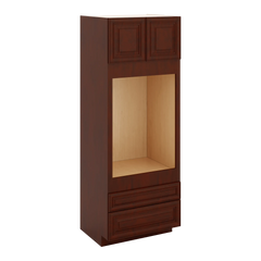 J&K Mahogany J5 Single Oven w/Two (2) Bottom Drawers 33" W x 90" H x 27" D