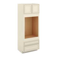 J&K Pearl Glazed H9 Single Oven w/Two (2) Bottom Drawers 33" W x 90" H x 27" D
