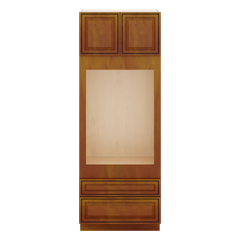 J&K Mocha Glazed K10 Single Oven w/Two (2) Bottom Drawers 33" W x 90" H x 27" D