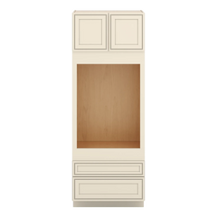 J&K Pearl Glazed H9 Single Oven w/Two (2) Bottom Drawers 33" W x 90" H x 27" D