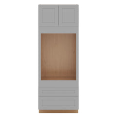 J&K Castle Grey S5 Single Oven w/Two (2) Bottom Drawers 33" W x 90" H x 27" D