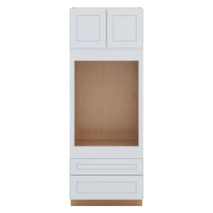 J&K White Shaker S8 Single Oven w/Two (2) Bottom Drawers 33" W x 90" H x 27" D