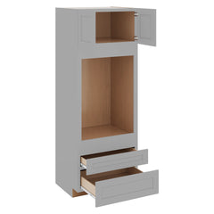 J&K Castle Grey S5 Single Oven w/Two (2) Bottom Drawers 33" W x 90" H x 27" D