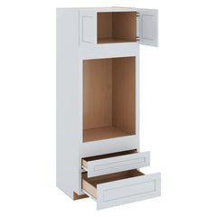 J&K White Shaker S8 Single Oven w/Two (2) Bottom Drawers 33" W x 90" H x 27" D