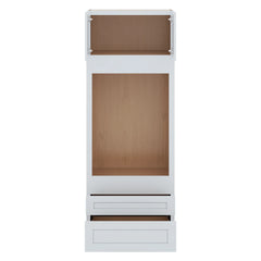 J&K White Shaker S8 Single Oven w/Two (2) Bottom Drawers 33" W x 90" H x 27" D