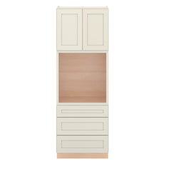 Modernform Cabinet Slim Dove White 33" W X 96" H X 24" D Oven Cabinet With 3 Drawers