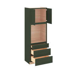 Modernform Cabinet Slim Sage Green 33" W X 96" H X 24" D Oven Cabinet With 3 Drawers