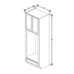 Wolf Classic Grove White Paint 33"W X 96"H X 24"D Oven Cabinet