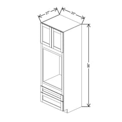 J&K Hazel H8 Single Oven w/Two (2) Bottom Drawers 33" W x 96" H x 27" D