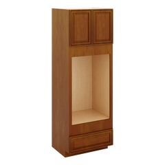 J&K Mocha Glazed K10 Double Oven w/One (1) Bottom Drawer 33" W x 96" H x 27" D