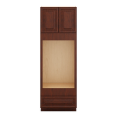 J&K Mahogany J5 Double Oven w/One (1) Bottom Drawer 33" W x 96" H x 27" D