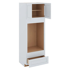 J&K White Shaker S8 Double Oven w/One (1) Bottom Drawer 33" W x 96" H x 27" D