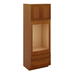 J&K Mocha Glazed K10 Single Oven w/Two (2) Bottom Drawers 33" W x 96" H x 27" D