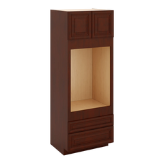 J&K Mahogany J5 Single Oven w/Two (2) Bottom Drawers 33" W x 96" H x 27" D