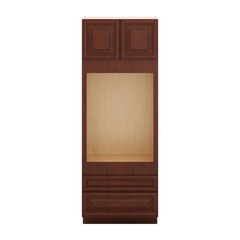 J&K Mahogany J5 Single Oven w/Two (2) Bottom Drawers 33" W x 96" H x 27" D
