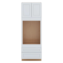 J&K White Shaker S8 Single Oven w/Two (2) Bottom Drawers 33" W x 96" H x 27" D