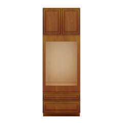 J&K Mocha Glazed K10 Single Oven w/Two (2) Bottom Drawers 33" W x 96" H x 27" D