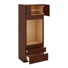 J&K Mahogany J5 Single Oven w/Two (2) Bottom Drawers 33" W x 96" H x 27" D