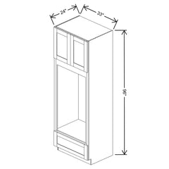 Fabuwood Allure Onyx Horizon  33"W X 96"H Double Oven